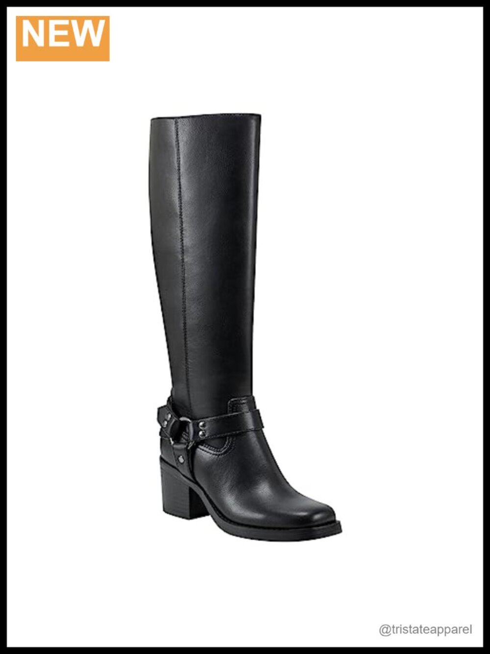 Marc Fisher Laile Women's Knee High Square Toe Block Heel Boots Zip
